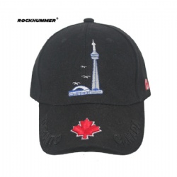 Custom Black Canada Maple embroidery sport cap