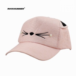 Fashion 5 panels Kid cap with Ear for Girl